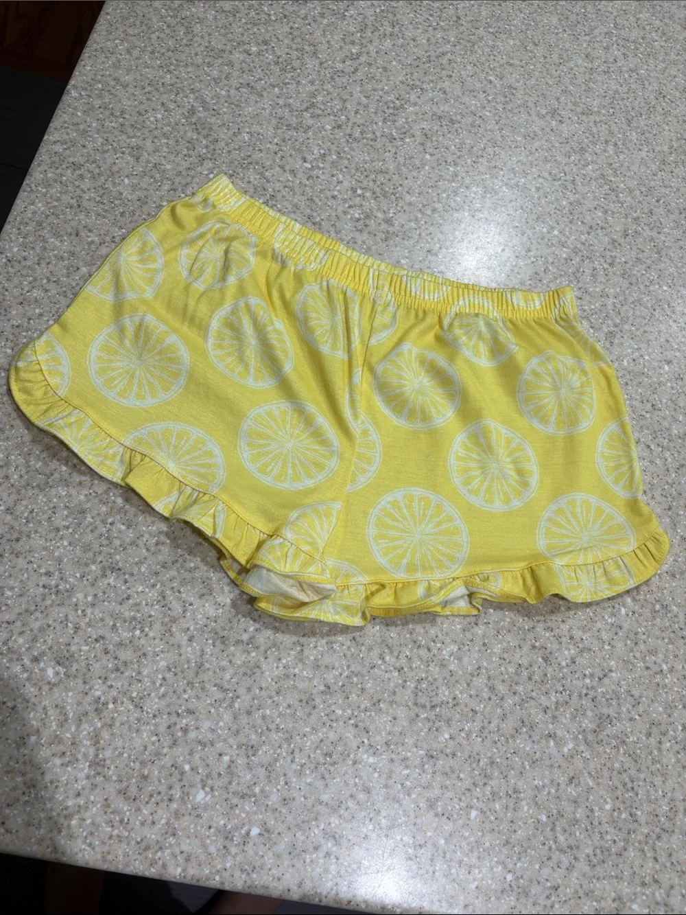 Carters size 14 lemon print tank and shorts two piece pajamas